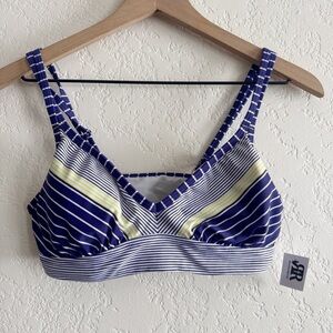 Athleta Blue and Yellow Striped Bralette